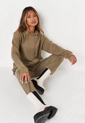 Missguided - Khaki Basic Hoodie And Jogger Co Ord Set | Missguided (US & CA)