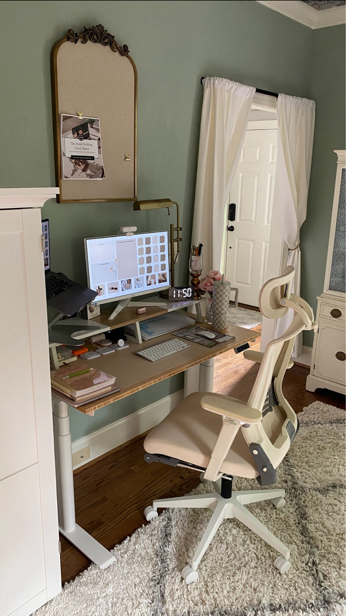 ✨My blogging home office is
getting a  refresh...🌸

Step into my world of productivity and creativity! I’m loving this new brass pharmacy table lamp. It’s the perfect mix of functional and chic! 

Join me as I transform my space into the ultimate feminine home office oasis, where organization meets comfort and style.

#HomeOfficeGoals #FeminineWorkspace
#CreativeCorner #Amazonfinds
#feminineoffice #workfromhome #workspace


#LTKSaleAlert #LTKHome