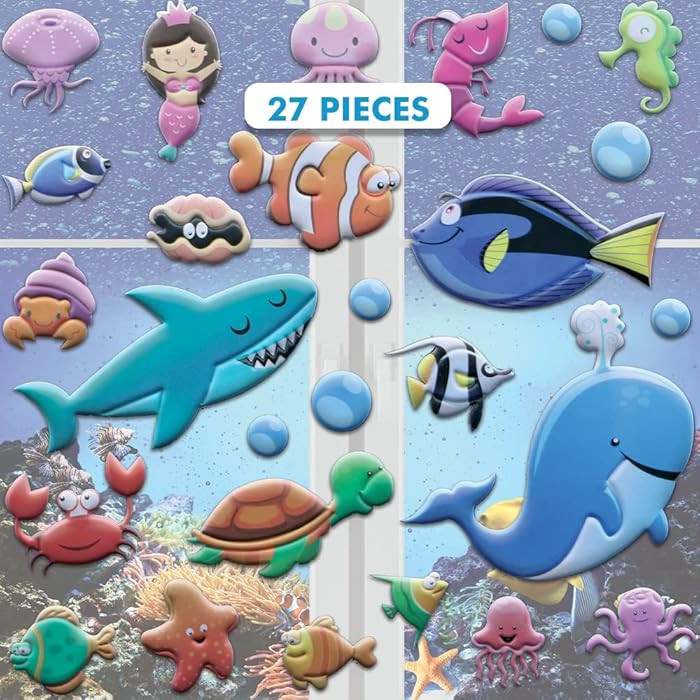 Under The Sea Ocean Window Clings for Kids & Toddlers (by Jesplay USA - Reusable Window Stickers ... | Amazon (US)