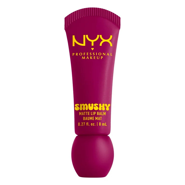 NYX Professional Makeup Smushy Matte Lip Balm, Silly Sippin', Deep Purple, 0.27 fl oz | Walmart (US)