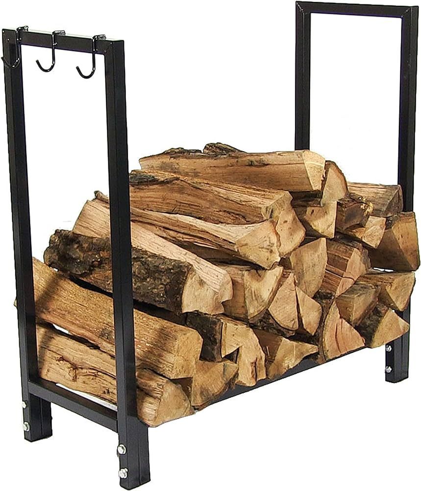 Sunnydaze Indoor/Outdoor 30-Inch Firewood Log Rack - Small Fireplace or Fire Pit Wood Storage Hol... | Amazon (US)