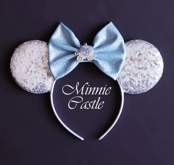 Princess Cinderella Minnie Mouse Ears Cinderella Mickey Ears - Etsy | Etsy (US)