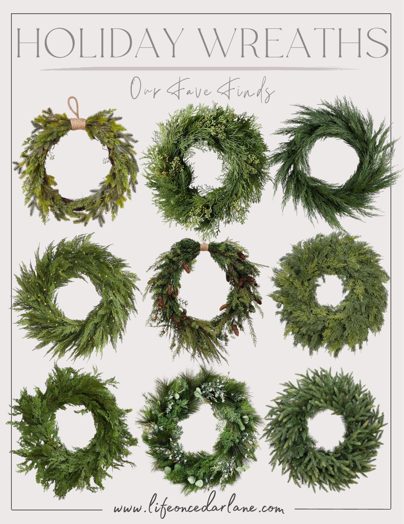 Holiday Wreaths - shop our fave finds at different price points! So many gorgeous styles! 

#christmaswreath #holidaydecor #christmasdecor 

#LTKhome #LTKHoliday #LTKSeasonal