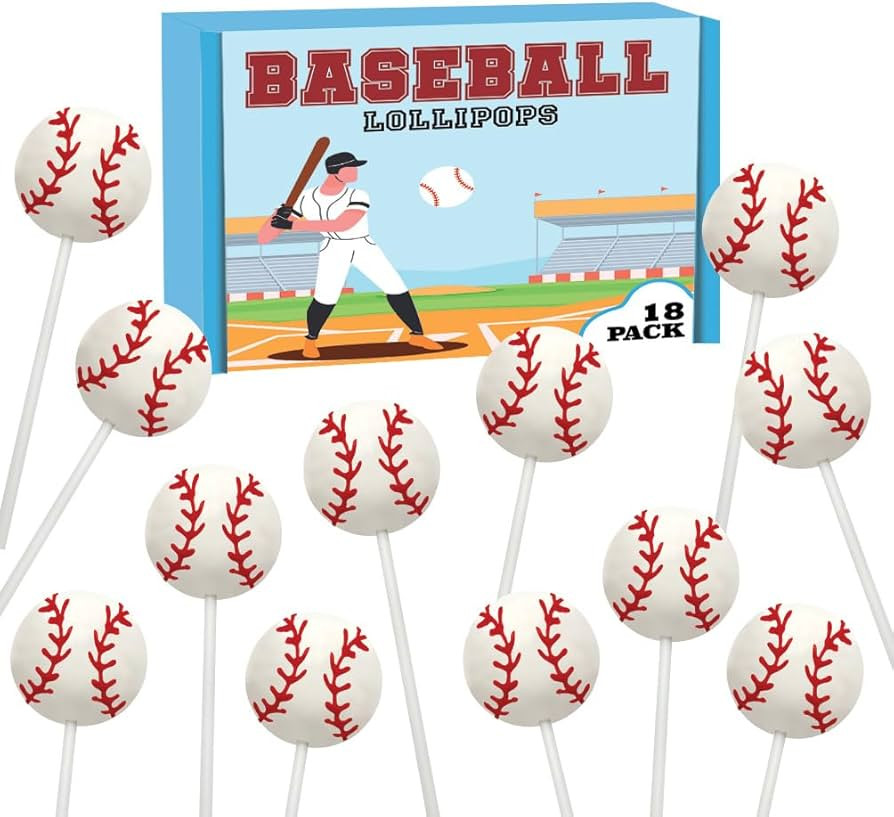 Baseball Candy Lollipops - 18 Count Individually Wrapped Suckers - Great for Baseball Party Favor... | Amazon (US)