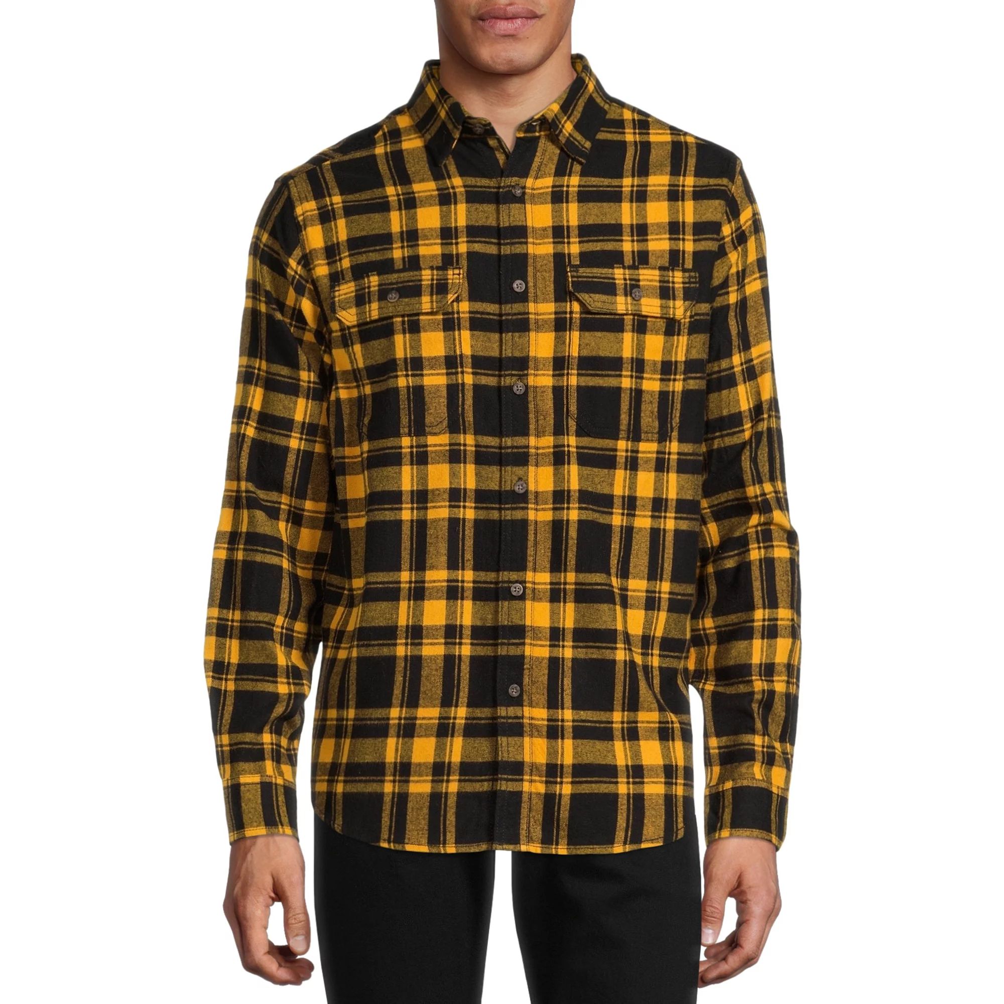 George Men's and Big Men's Super Soft Flannel Shirt, up to 5XLT | Walmart (US)