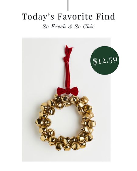 Doorbuster! Large golden bell wreath! Only $12.59 right now at H&M!
-
Affordable Christmas decor - Christmas wreath - Cyber Monday sale - Christmas ornaments - Christmas cushion covers - under $30 Christmas decor 

#LTKCyberweek #LTKsalealert #LTKHoliday