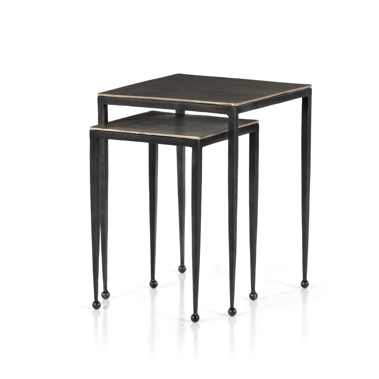 Dalston Nesting End Table - Antique Nickel | France and Son