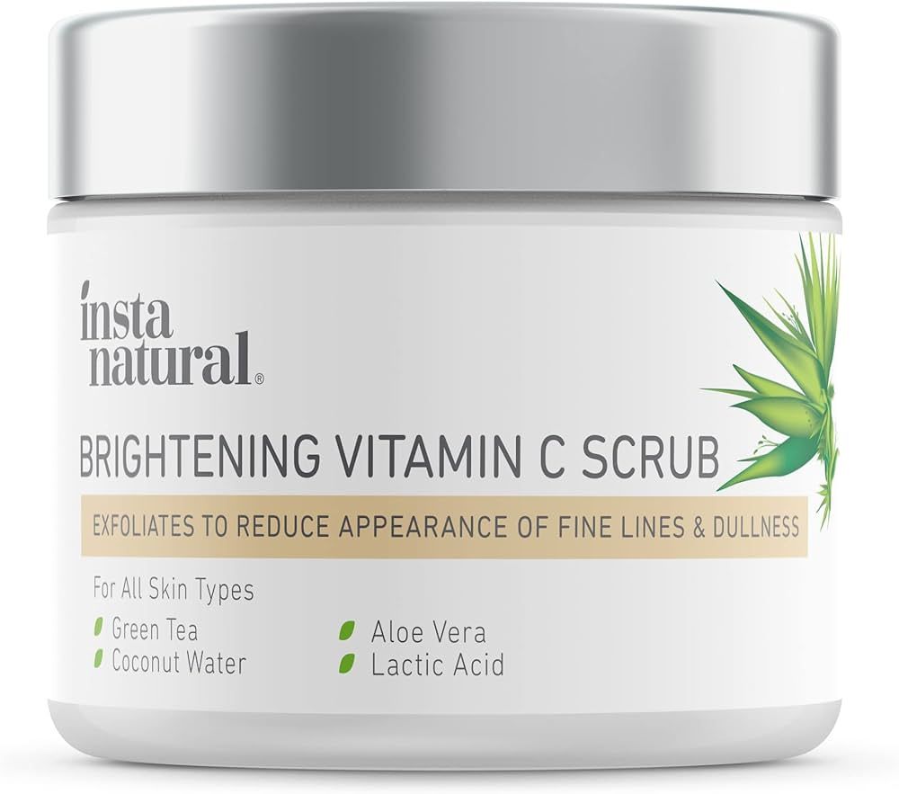 InstaNatural Vitamin C Face Polish Scrub and Face Exfoliator, Face Exfoliating Scrub, Face Scrubb... | Amazon (US)