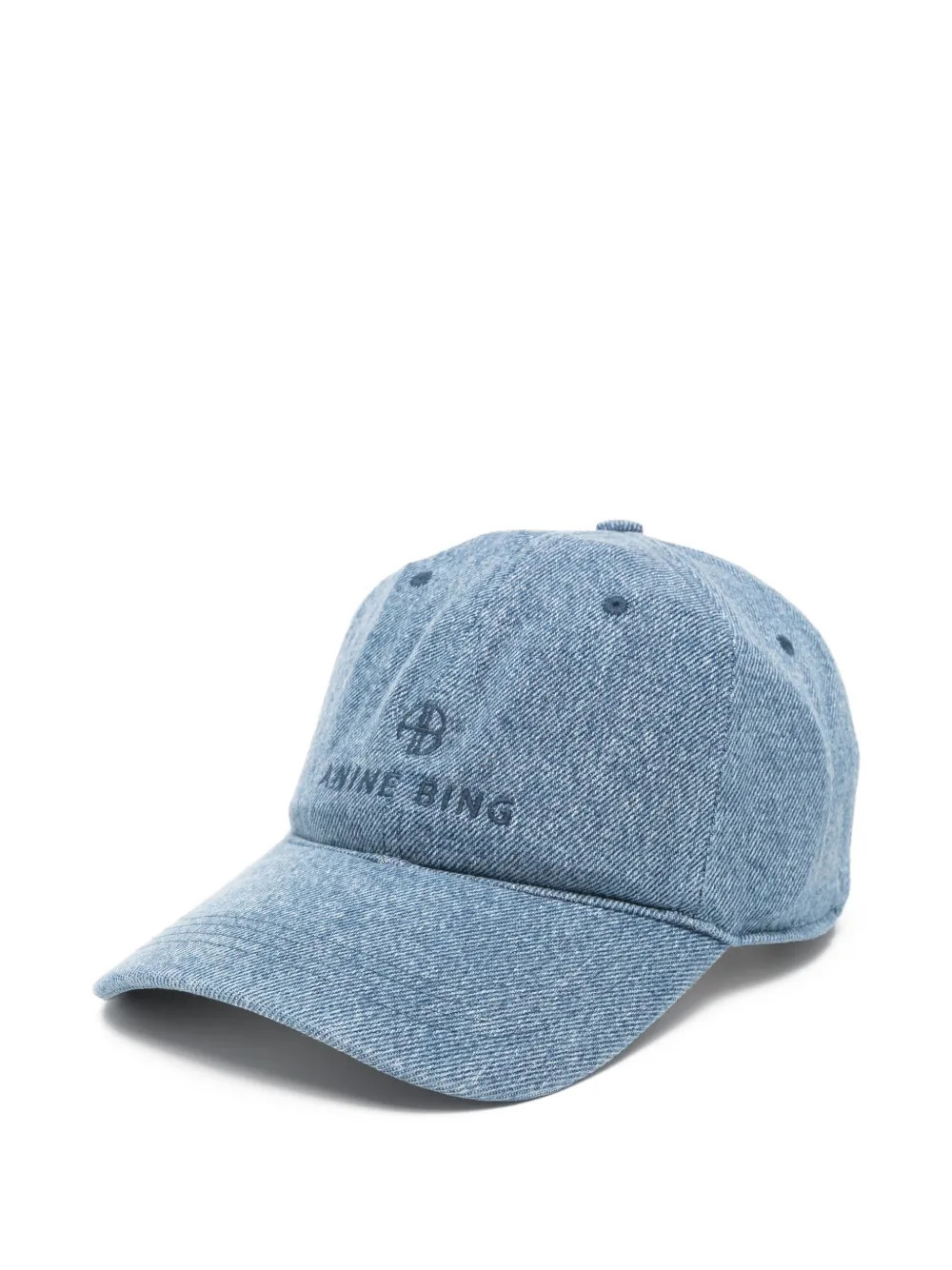 ANINE BING logo-embroidered baseball cap - Blue | Farfetch Global