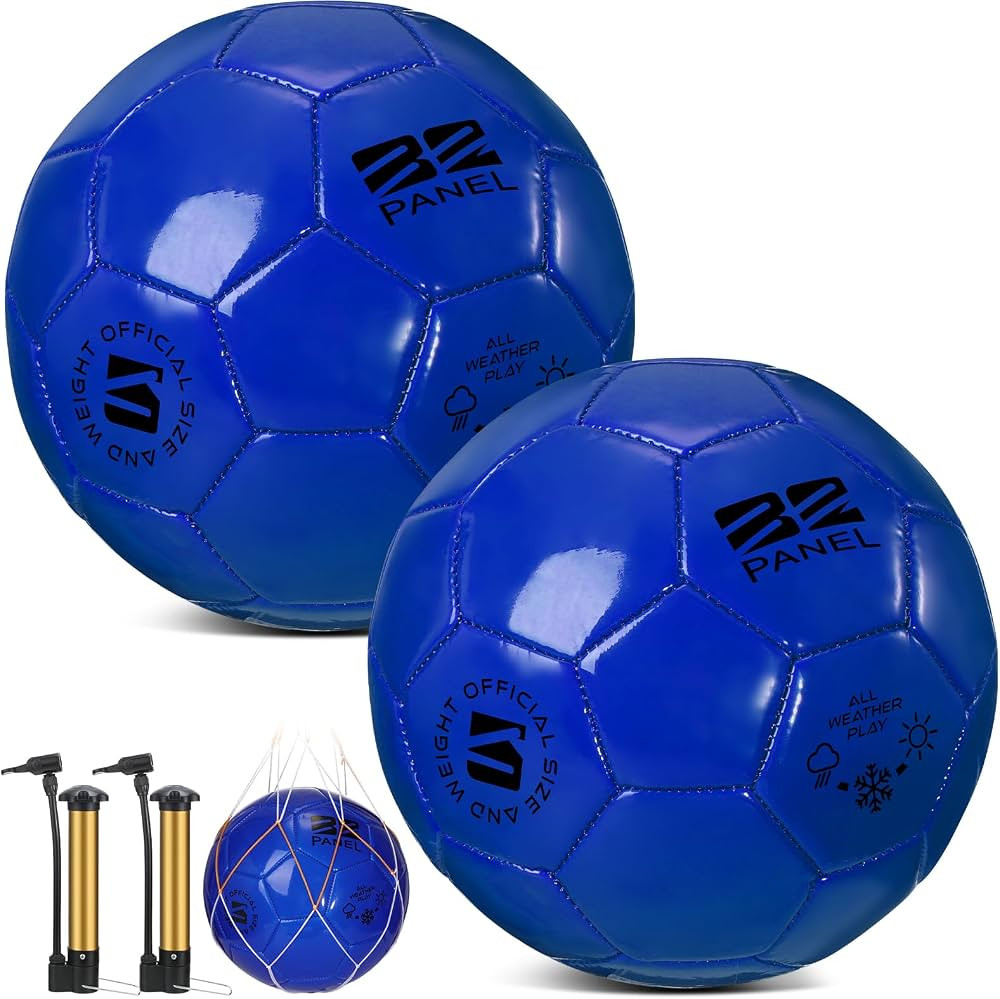 Shappy 2 Pcs Soccer Balls Bulk with Pump Mesh Bag | Amazon (US)