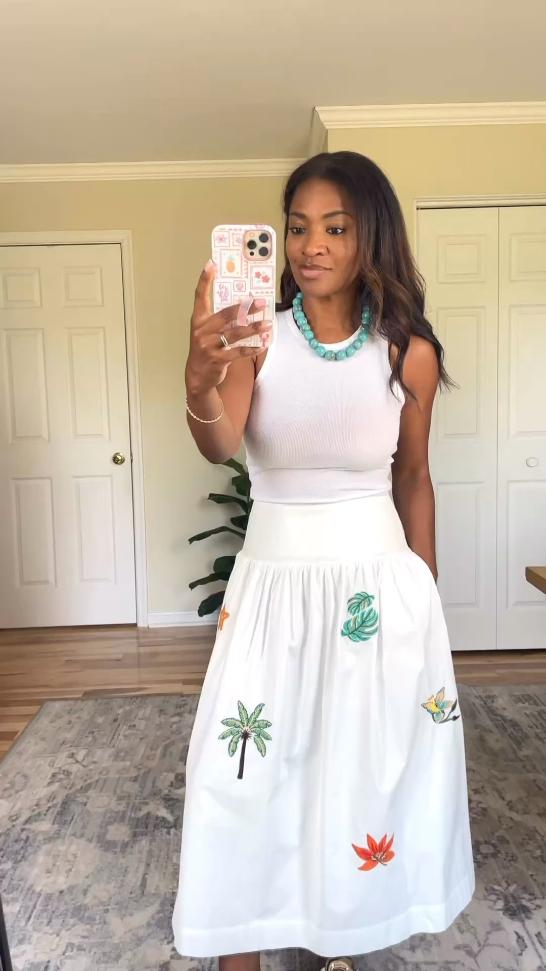 Wearing a small in both top and skirt. Sandals are tts

#LTKgrwm #LTKootd #LTKOver40
