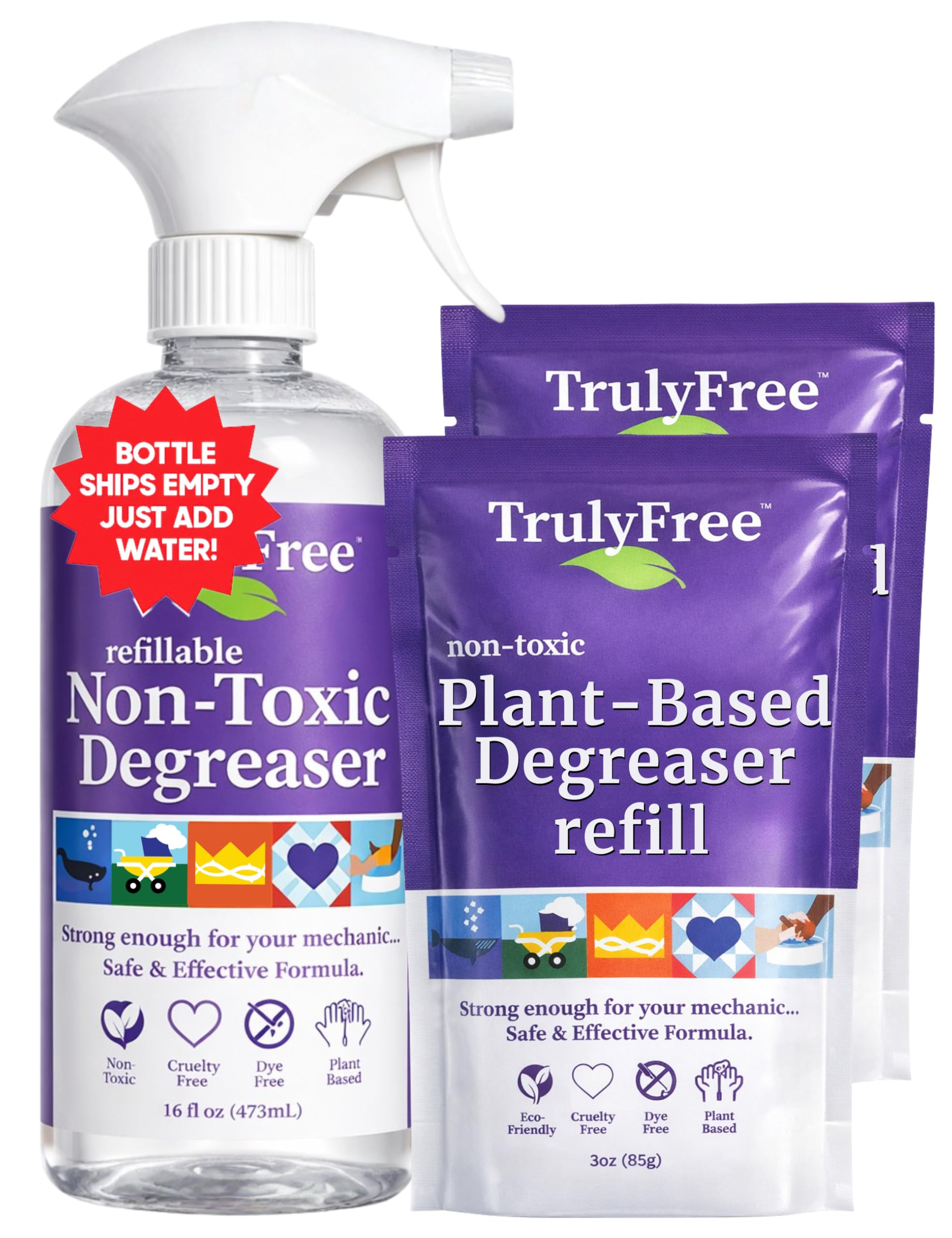 Truly Free Heavy Duty Degreaser- Grease Remover & Grime Cleaner for Kitchen, Automotive & More, H... | Amazon (US)