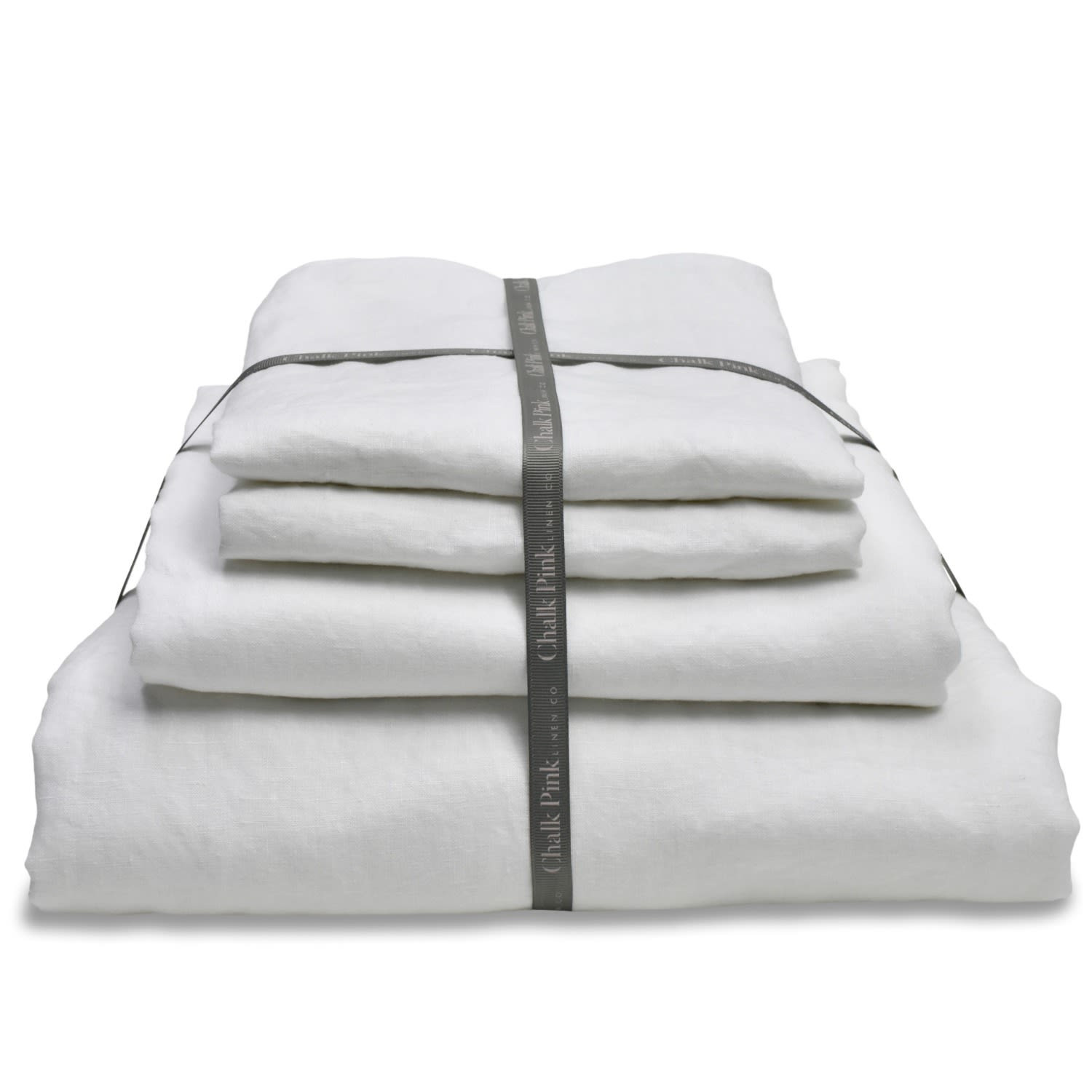 Chalk Pink Linen Company - Still White Linen Bedding Set | Wolf and Badger (Global excl. US)