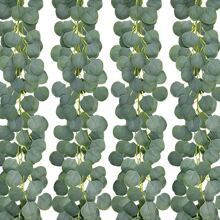 1pc Artificial Eucalyptus Vine, Green Plastic Faux Leaf Garland For Home Decor | SHEIN