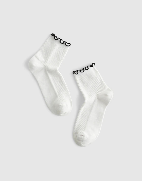 Ruffle-Trim Ankle Socks | Madewell