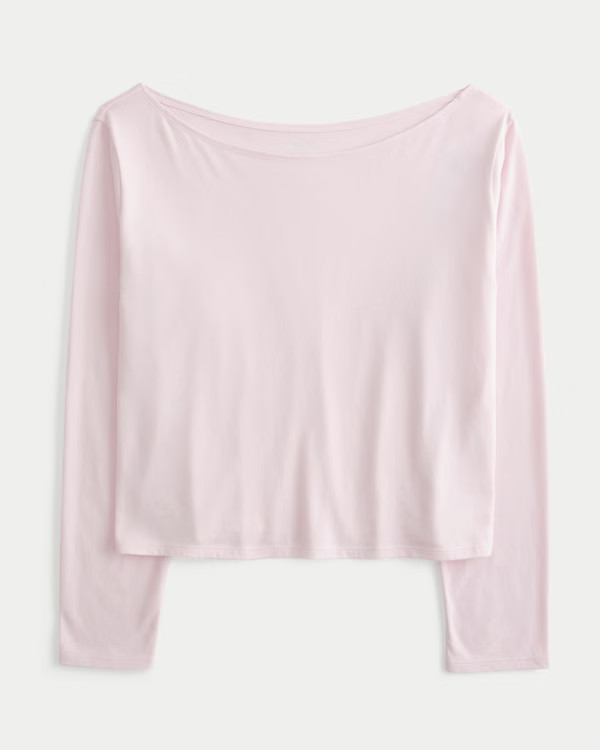Women's Easy Long-Sleeve Off-the-Shoulder Top | Women's Tops | HollisterCo.com | Hollister (US)