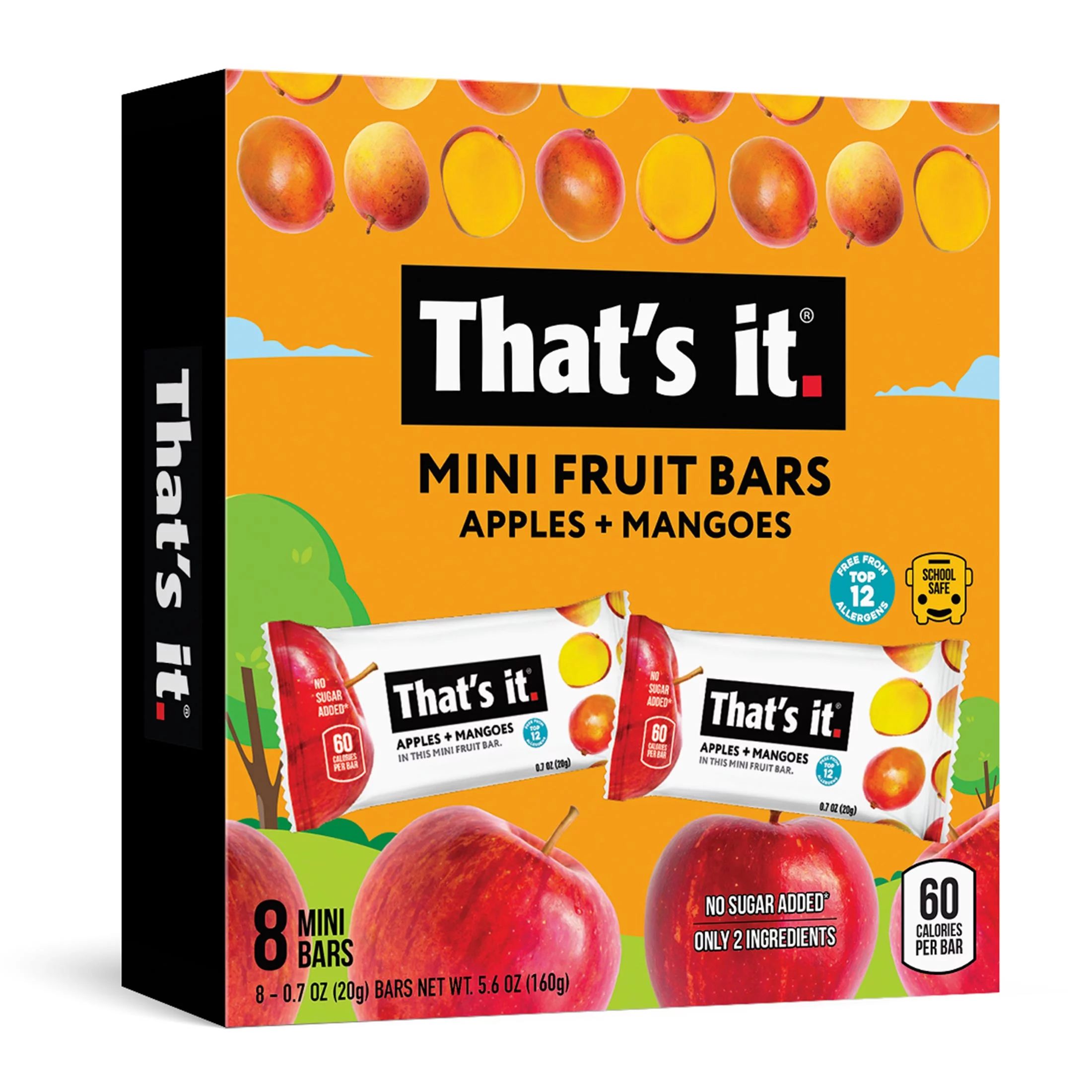 That's it. Gluten-Free Soft & Chewy Apple + Mango Fruit Bars, 0.7 oz, 8 Ct. Shelf Stable Box | Walmart (US)