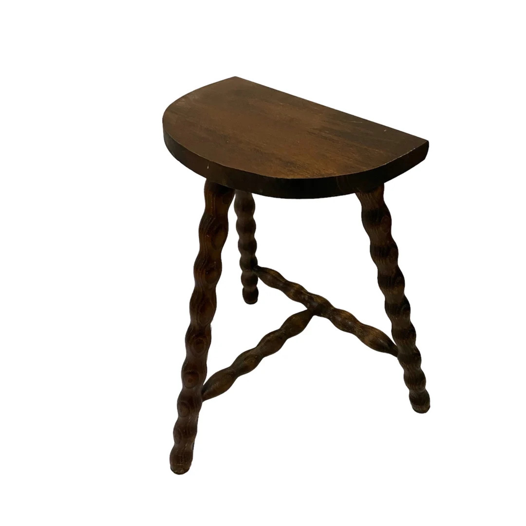 Wooden Tripod Stool , Handcrafted Twisted Legs, French Vintage Countryside, Farmhouse Stool , Mil... | Etsy (US)