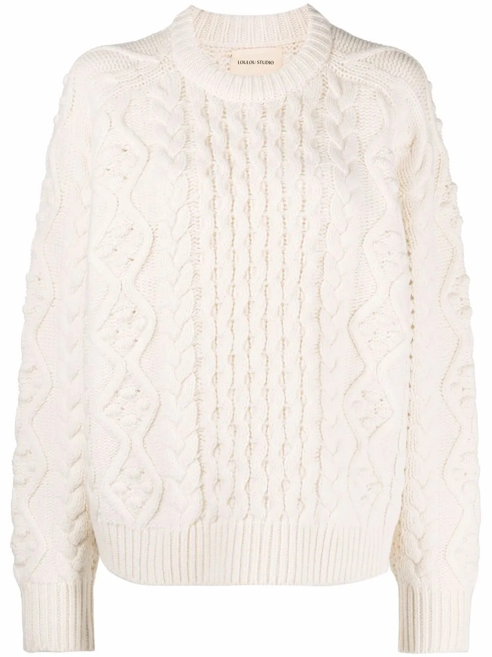 Loulou Studio Cable Knit Jumper - Farfetch | Farfetch Global