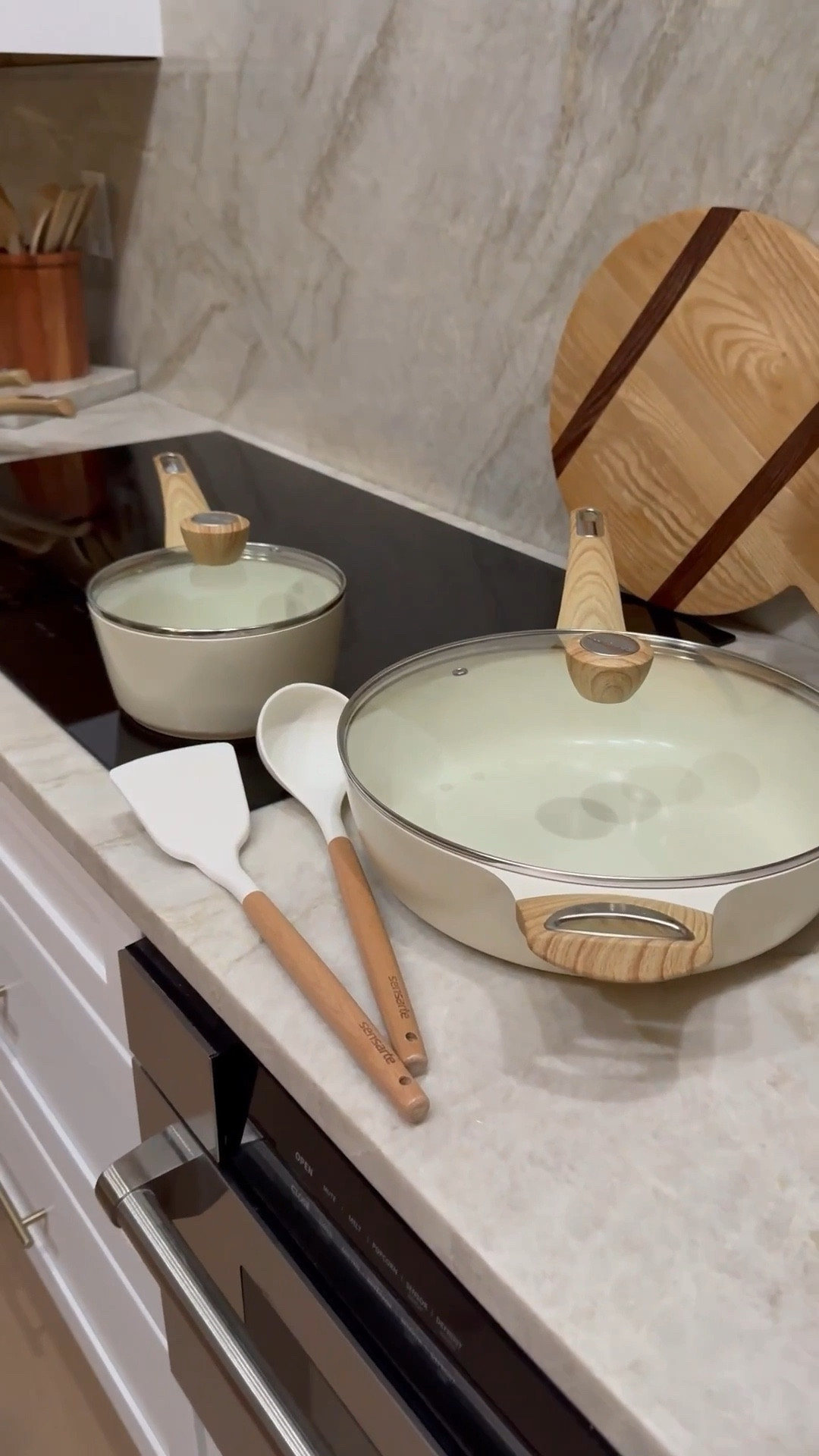 Love this Cookware set for my induction cooktop.  Kitchen renovation, kitchen decor, induction pots and pans 

#LTKSeasonal #LTKdayinmylife #LTKHome