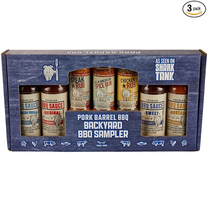 BBQ Fathers Day Gifts for Men - Sauce Spices and Seasonings Sets Gift Packs - Backyard BBQ Pork B... | Amazon (US)