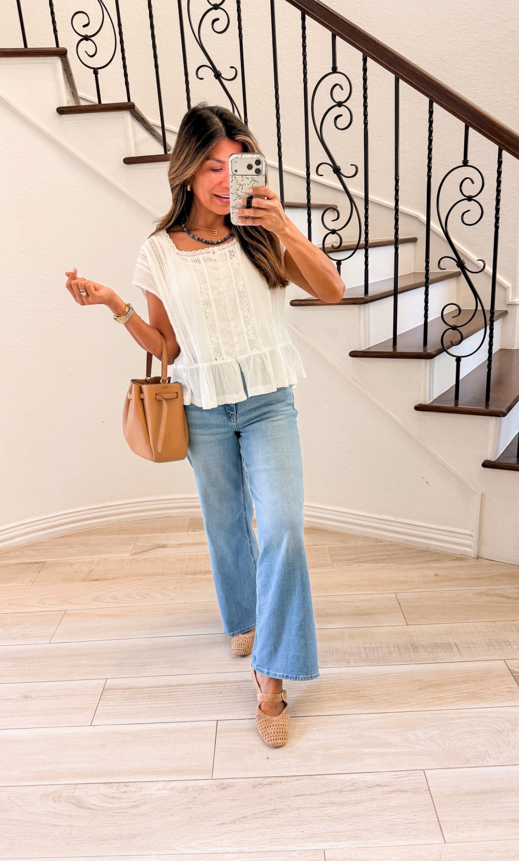 I’m 5’2” 118#ish for reference 
Today’s outfit:
Top in small wearing cami in small.
Jeans fit tts size 26  and length is 28z
 Shoes tts
Spring outfit, Amazon finds, over 50 style, midlife fashion, petite fashion,midlife fashion, affordable fashion, fashion over40 

#LTKOver40 #LTKPetite