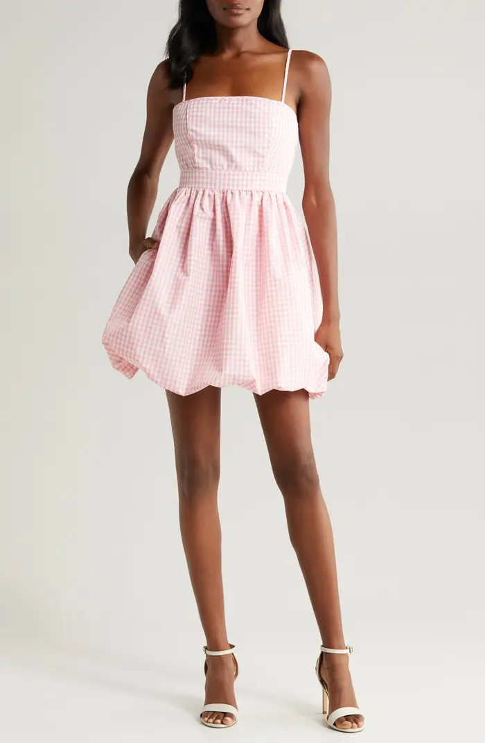 Gingham Bubble Hem Dress | Nordstrom