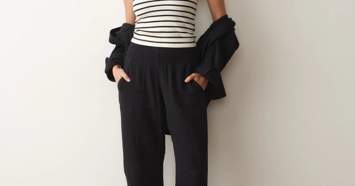 Georgia Double Cloth Barrel Pant | Marine Layer