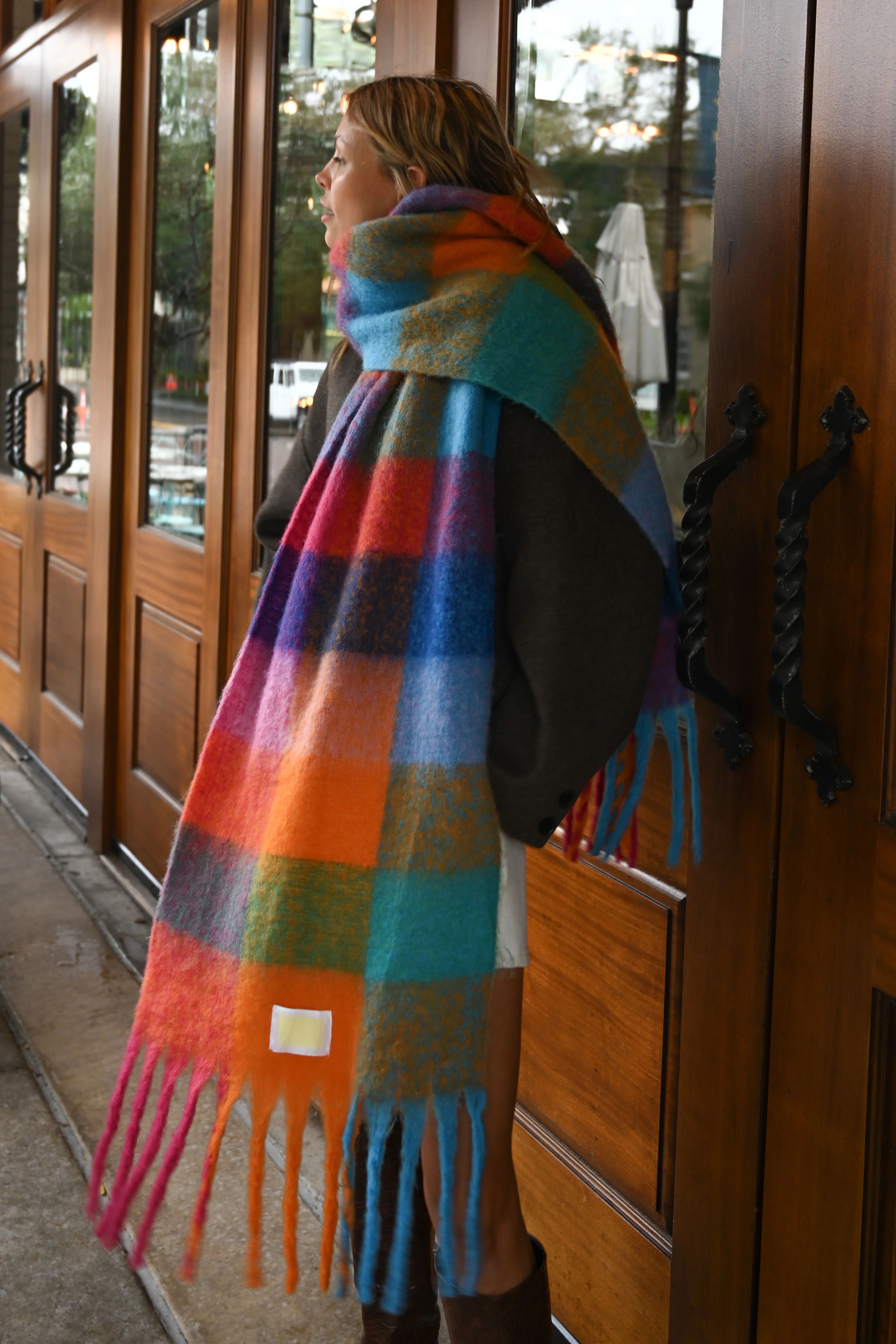 Leah Oversized Blanket Scarf — Colorful | YLLW The Label