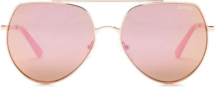 58mm Metal Shield Sunglasses | Nordstrom Rack
