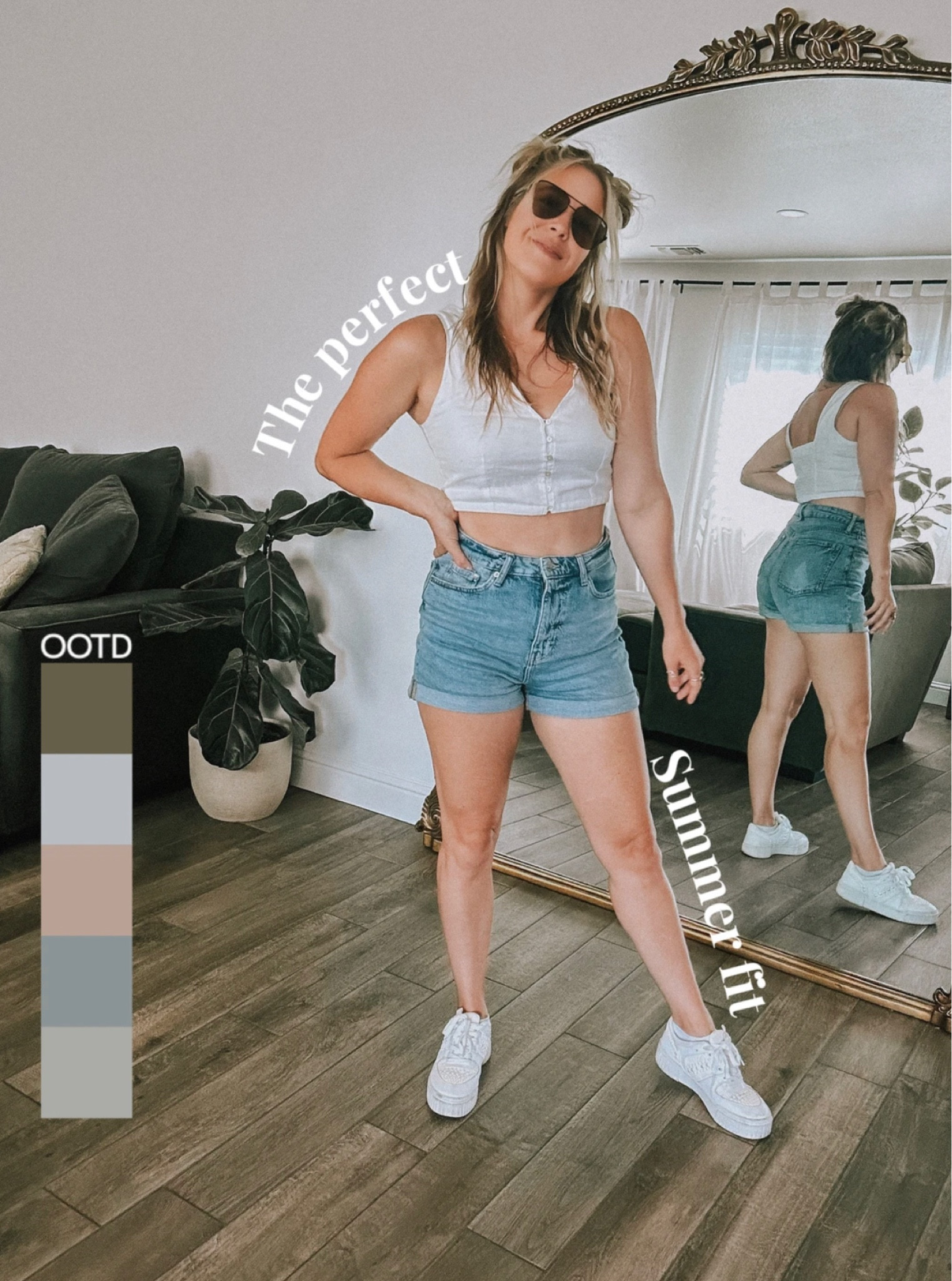 Summer outfit idea, found the perfect reasonably priced Jean shorts for thick thighs! 
& this too normally $80 is on sale for $30 

#LTKstyletip #LTKsalealert #LTKunder50