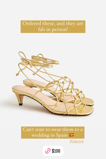 The perfect summer heel — gold is just fab