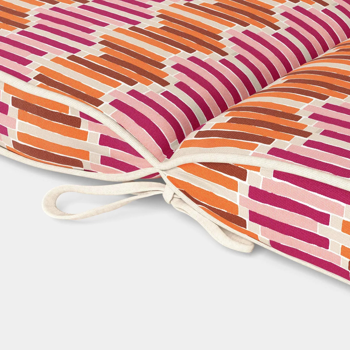 21"x43" Wavy Stripe Chair Cushion Multi Warm - Threshold™ | Target