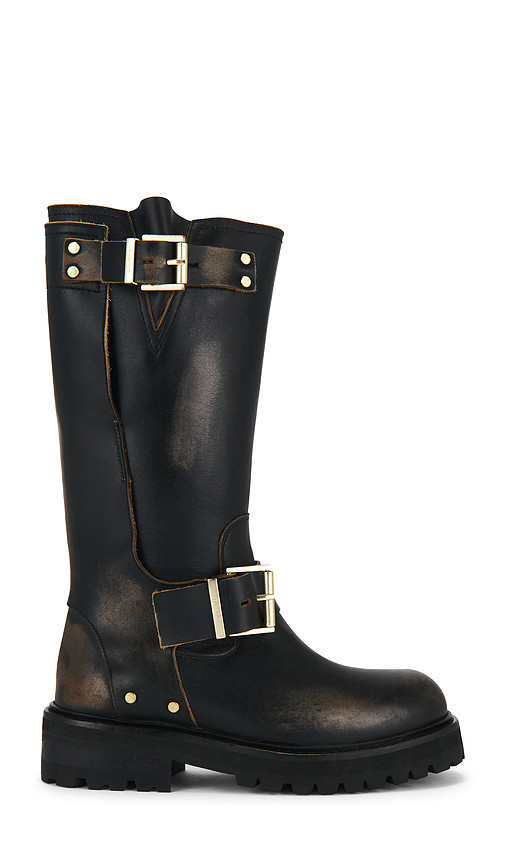 ALLSAINTS Tay Biker Boot in Brown. Size 7. Also in 10, 9. | Revolve Clothing (Global)