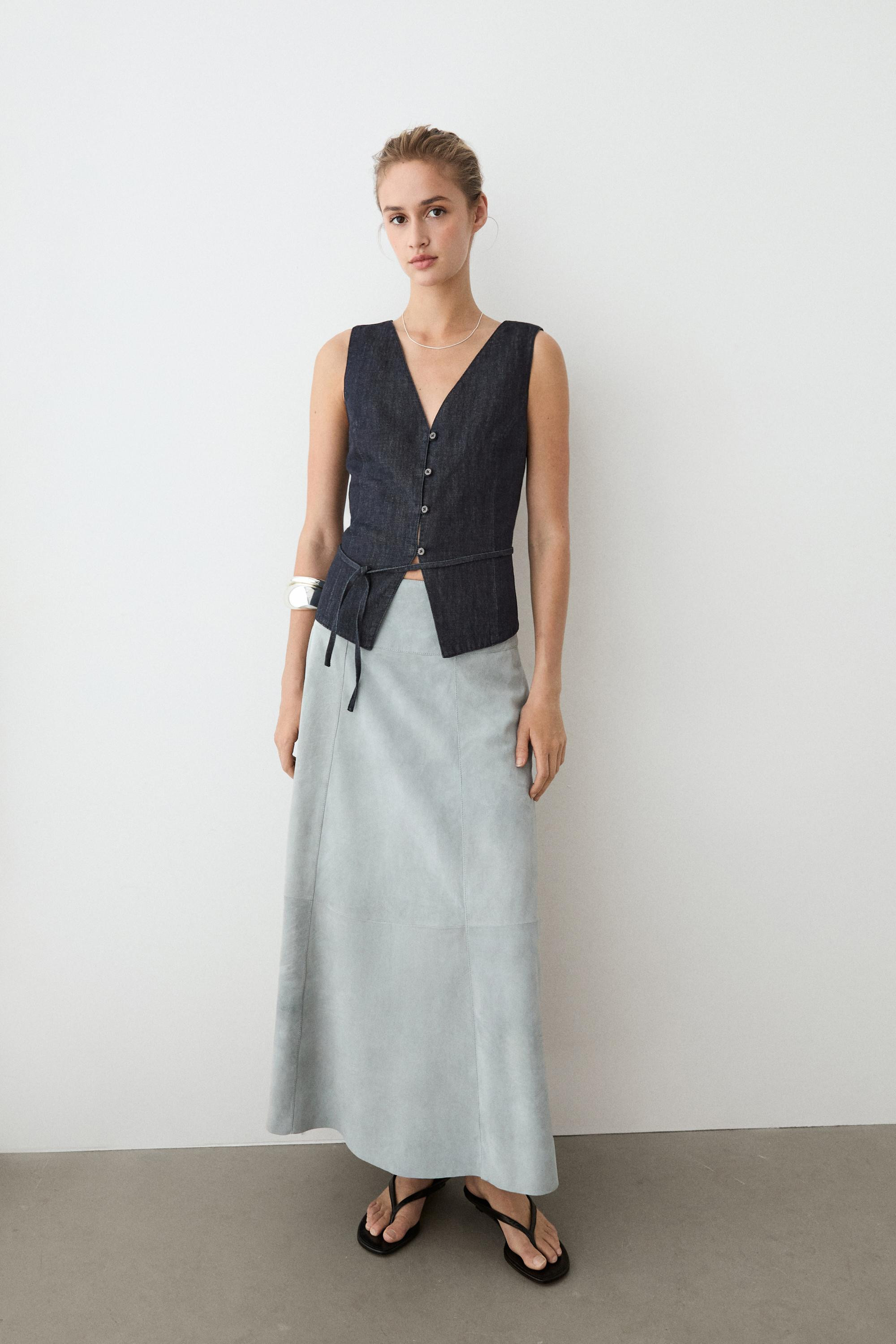 Denim-Weste im Komplettlook | Massimo Dutti DE