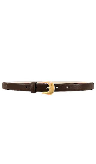 Talia Mini Belt in Chocolate & Gold | Revolve Clothing (Global)