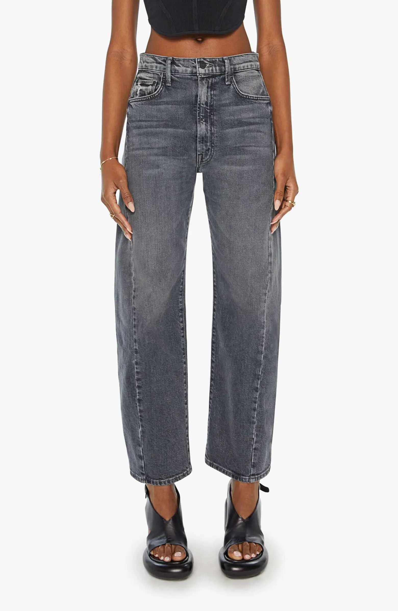 MOTHER The Half Pipe Flood High Waist Ankle Wide Leg Jeans | Nordstrom | Nordstrom