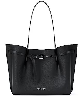 Michael Kors Emilia Large East West Belted Utility Tote Bag - Black | Dillard's