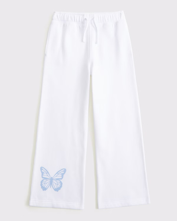 graphic wide leg sweatpants | Abercrombie & Fitch (US)
