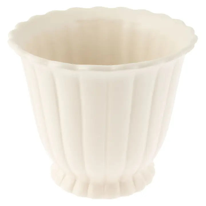 WHITE FLUTED CACHEPOT | Mason Maison
