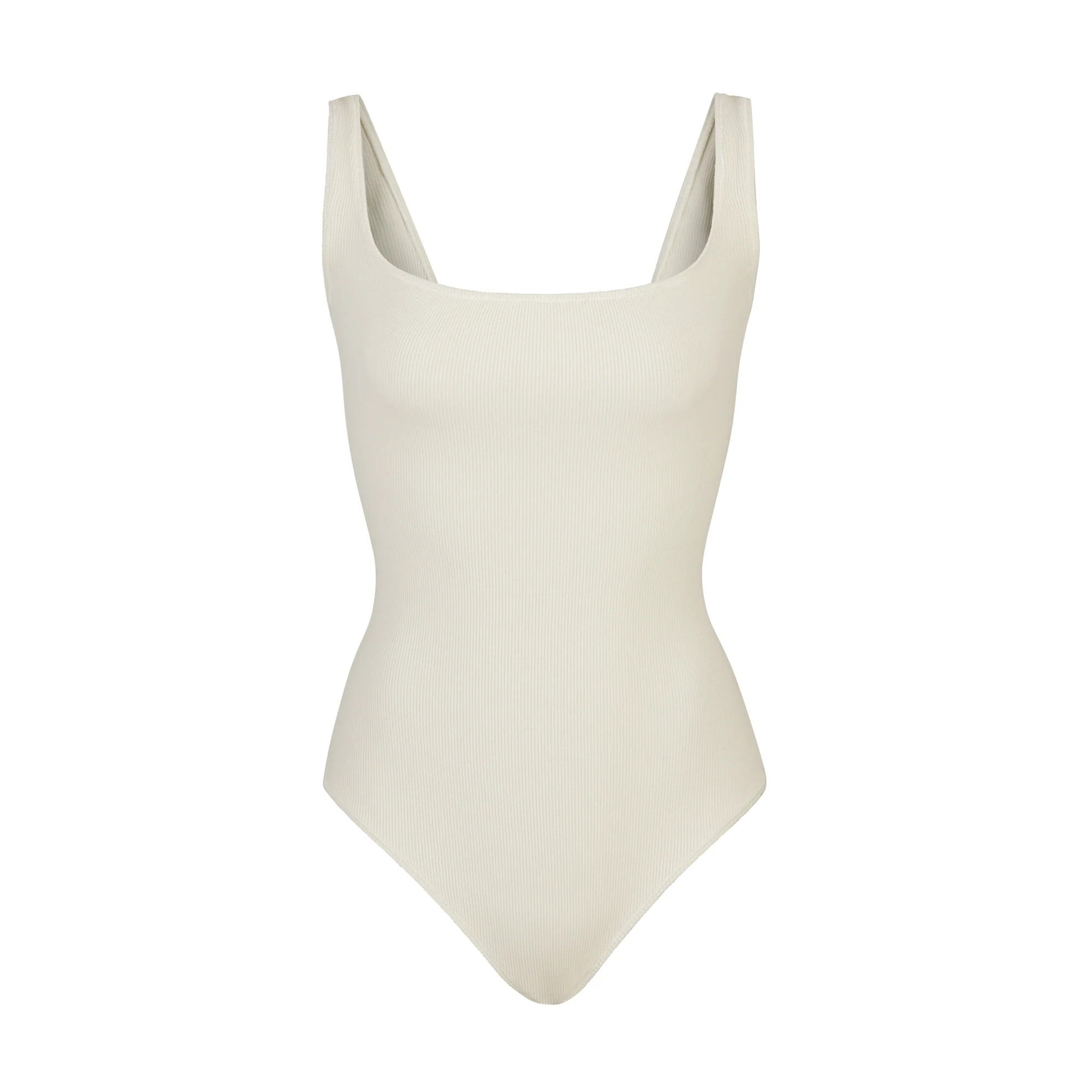 Cotton Rib Bodysuit - Bone | SKIMS | SKIMS (US)