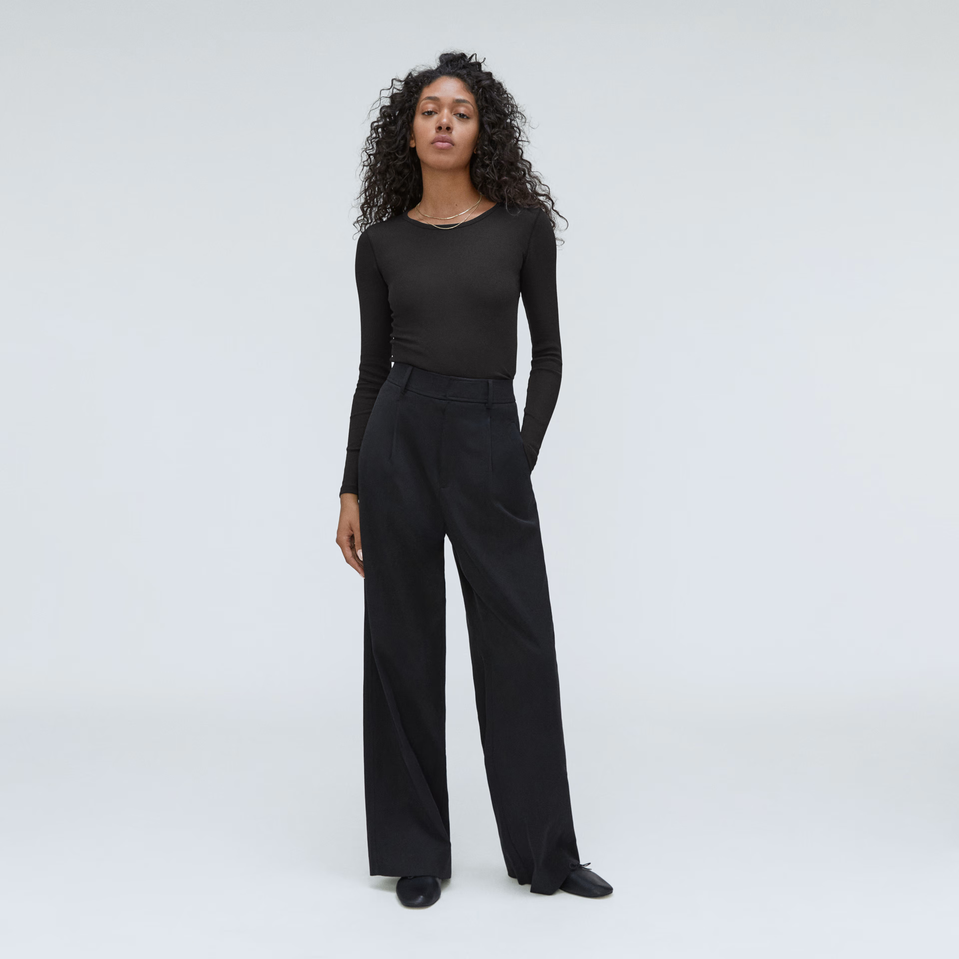 The Pima Micro-Rib Long-Sleeve Crew | Everlane
