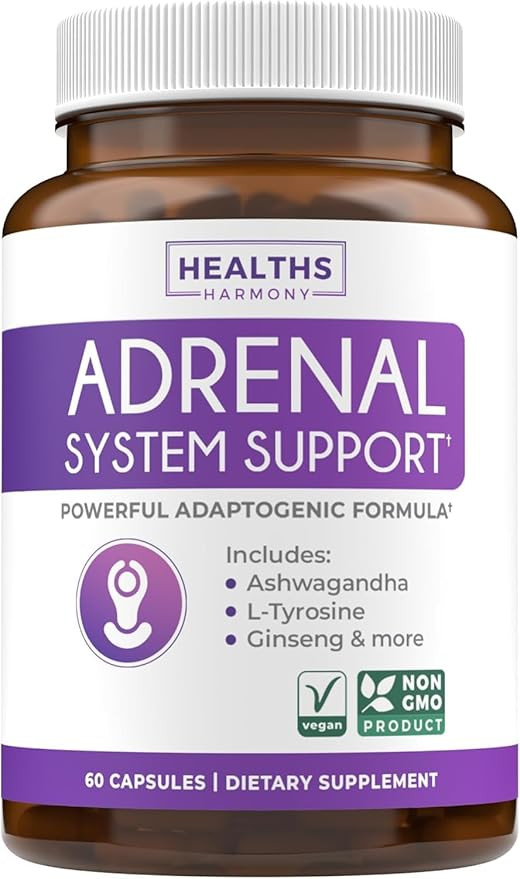 Adrenal System Support & Cortisol Manager (2 Month Supply) Powerful Ashwagandha & L-Tyrosine Fati... | Amazon (US)