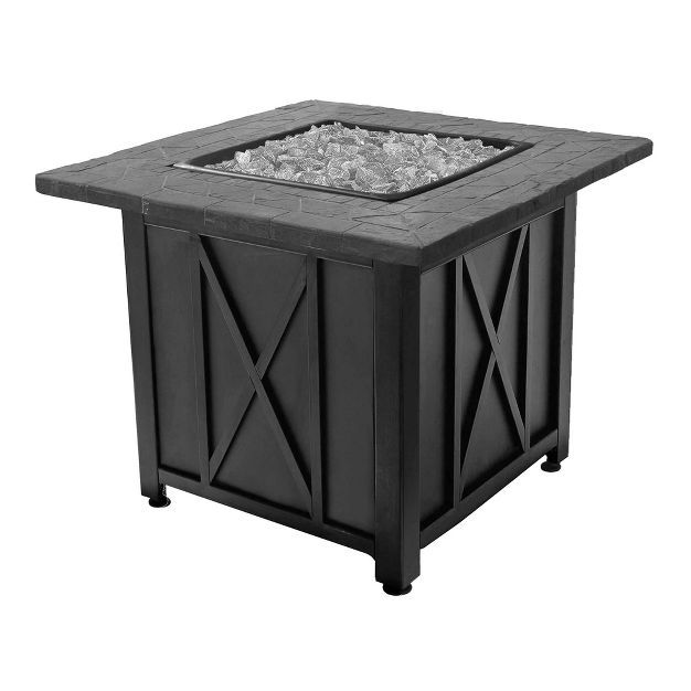 Endless Summer 30 Inch Square 30,000 BTU Liquid Propane Gas Outdoor Fire Pit Table w/Push Button ... | Target