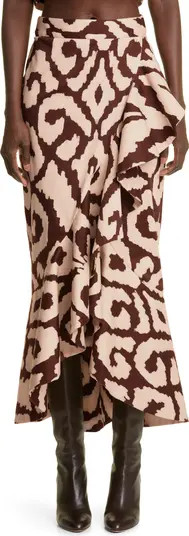 In the Mood for Classics Ikat Print Cotton Midi Skirt | Nordstrom