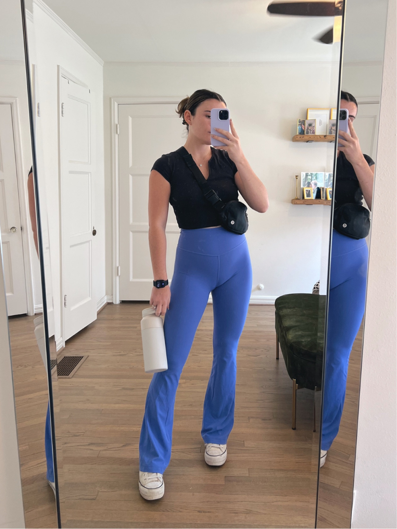 Two of my favorite athleisure pieces styled together. My blue flare lululemon leggings with my ribbed alo crop top.

#LTKU #LTKfitness #LTKunder100