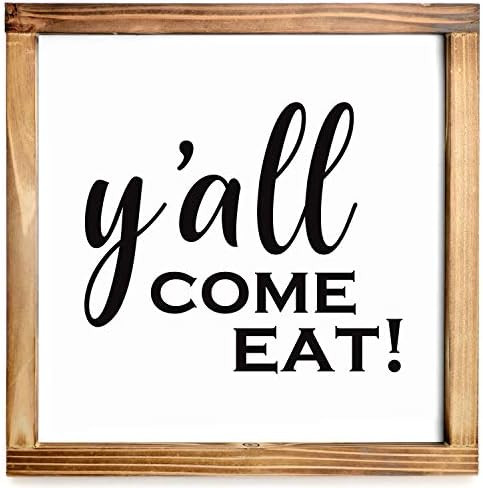 Y'all Come Eat Sign-Southern Kitchen Sign - Modern Farmhouse Kitchen Decor- Kitchen Wall Decor- E... | Amazon (US)