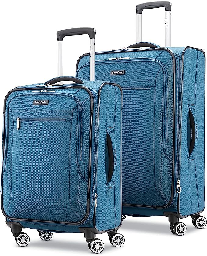 Samsonite Ascella X Softside Expandable Luggage, Teal, 2-Piece Set (21/25) | Amazon (US)