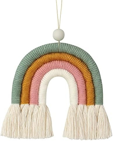 BOHO GARDEN Macrame Bohemian Rainbow Charm - Essential Oil Diffuser for Cars, Baby Nursery, Children | Amazon (US)