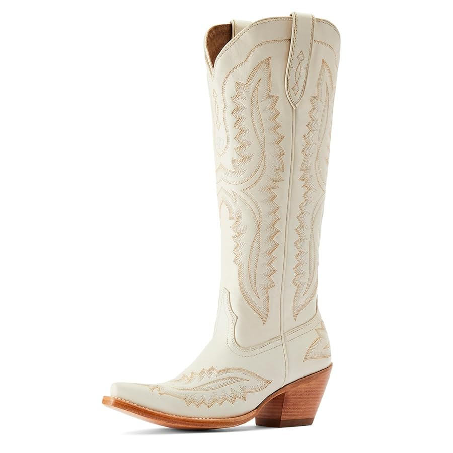 ARIAT Womens Casanova Embroidered Snip Toe Zippered Casual Boots Knee High Mid Heel 2-3" - Brown | Amazon (CA)
